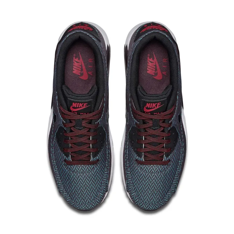 Nike  Air Max Lunar90 Burgundy-Herringbone Deep Burgundy/Hyper Jade/Challenge Red (705068-600)