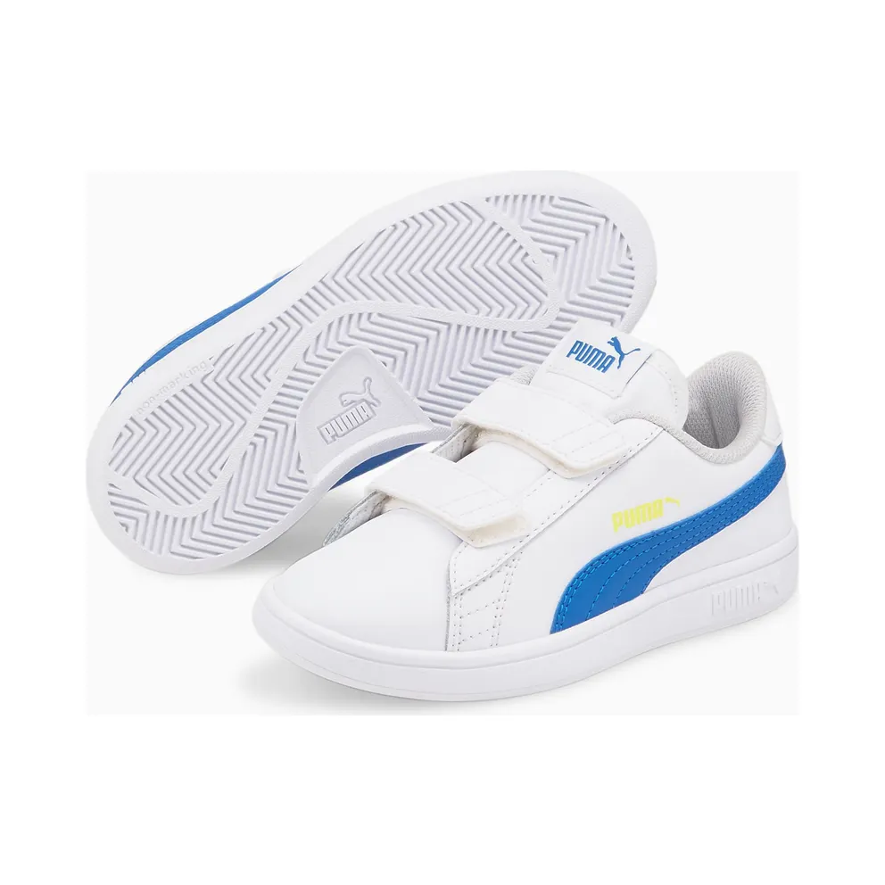 Puma Smash v2 Leather sportscchoenen White/Blue (365173-33)
