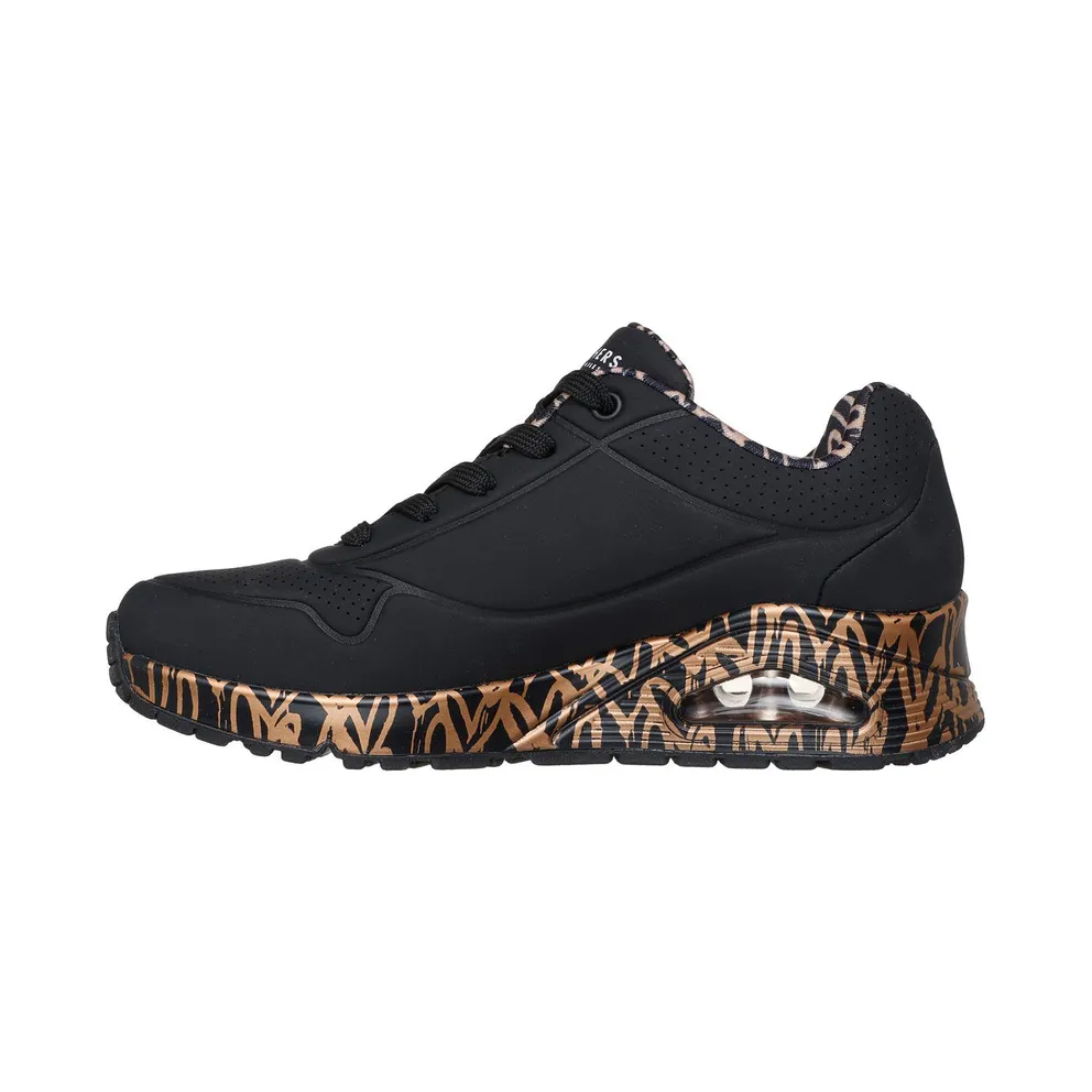 Skechers x JGoldcrown: Uno – Loving Love Sneaker Black/Roos Gold