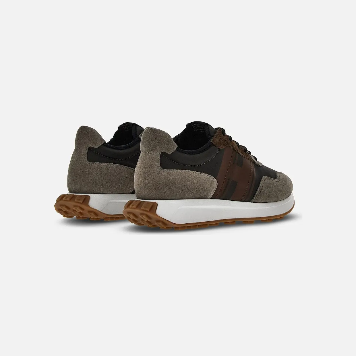 Sneakers Hogan H601 Brown Grey Black (HXM6010EG014B7914F) (2)