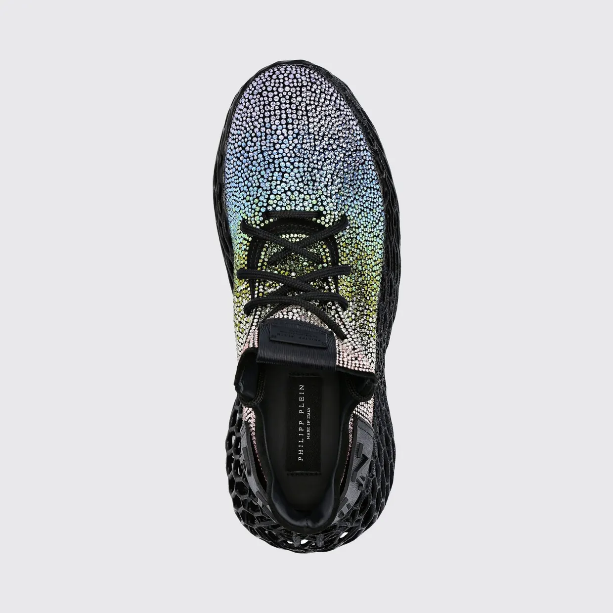 Philipp plein Low-Top Leather Sneakers with Embroidery and Rhinestone Applications Multicolor (PAASWSC2068PCO058N21) (2)