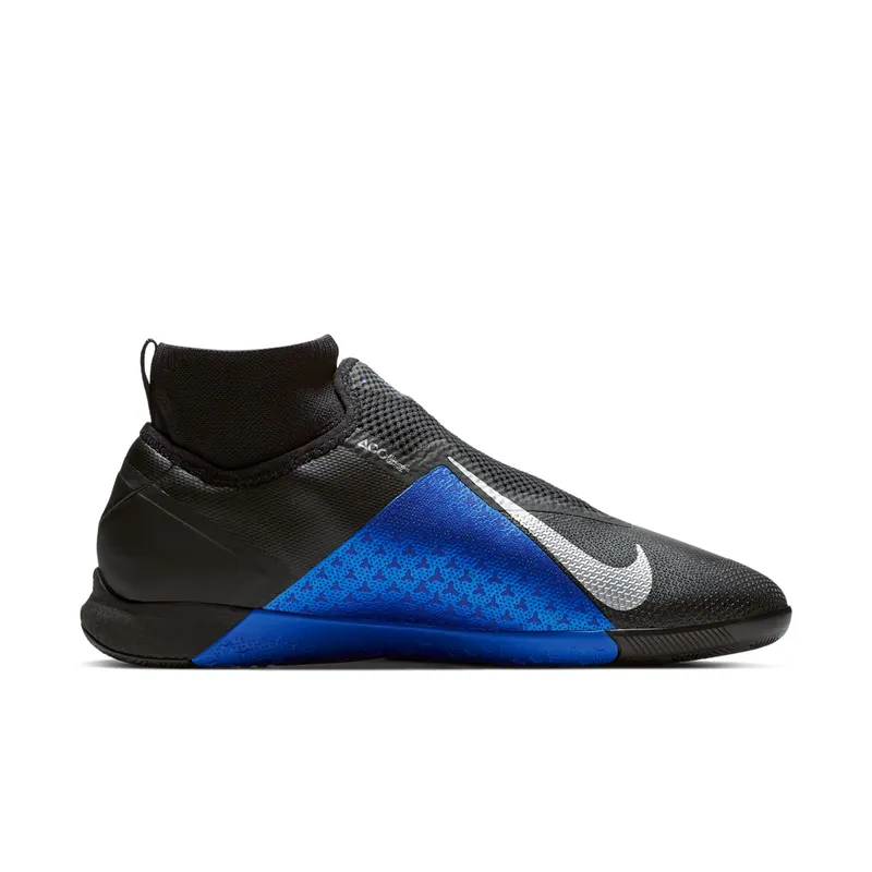 Nike React Phantom Vision Pro Dynamic Fit IC Black Black Racer Blue Metallic Silver (AO3276-004)