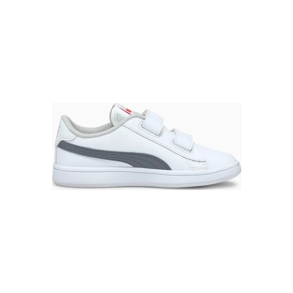 Puma Smash v2 Leder Kinder Weiß (365173-25)