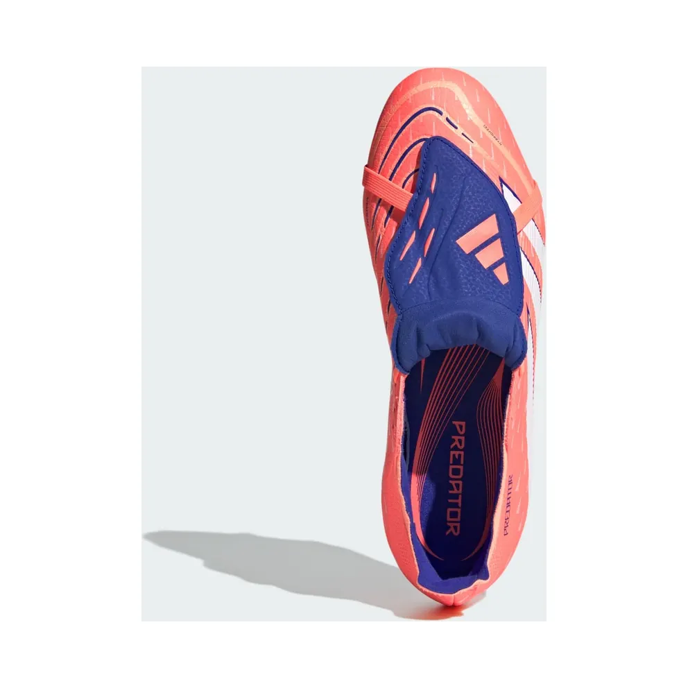 Adidas Predator League Fold-Over Tongue FG/MG “Signal Coral / Cloud White / Beam Orange” (JI1112)