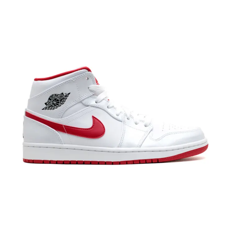 Air Jordan 1 Mid ‘White Gym Red’ White/Black-Gym Red (554724-101)
