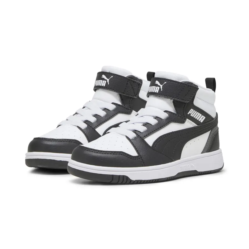 Puma Rebound V6 Mid “Puma White / Puma Black / Shadow Gray” (393832_01)