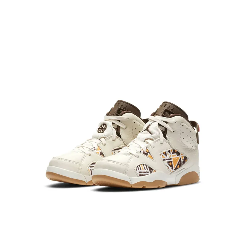 Air Jordan 6 Retro Quai54 Sail Brown (PS) (2020) (CZ6507-100)
