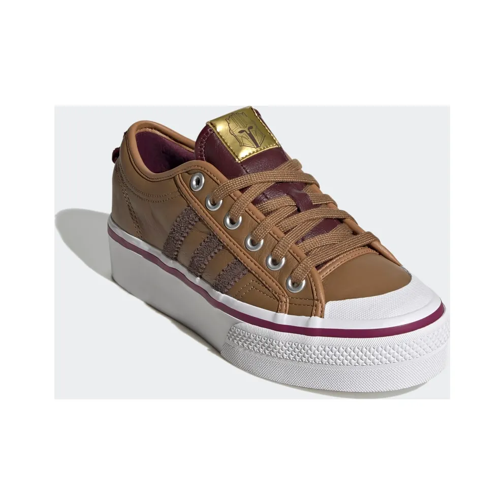Adidas Star Wars x Nizza ‘Beskar Steel’ Brown/Raw Desert/Maroon (GZ2742)