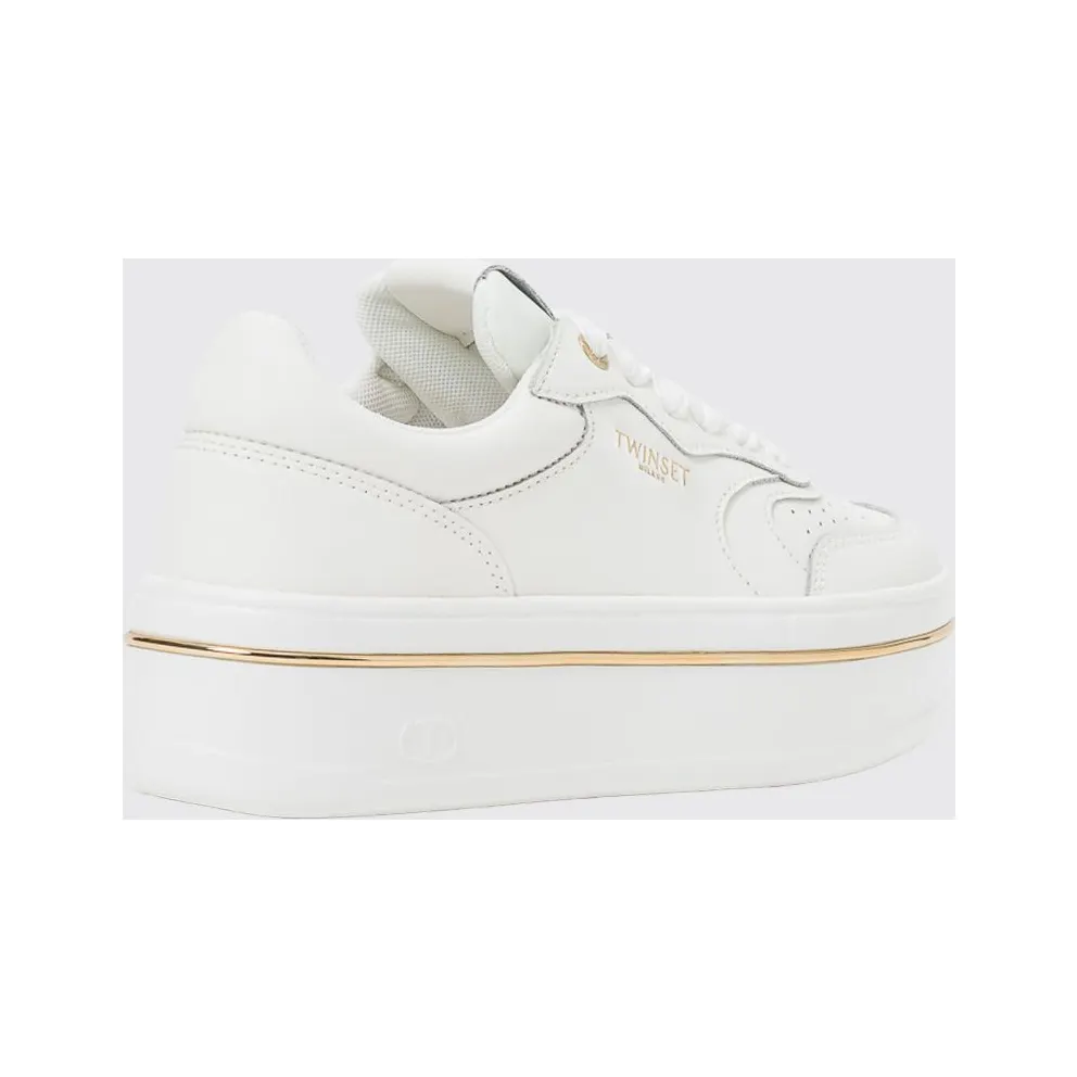 Twinset Flatform Leather White (261TCP01G00001)