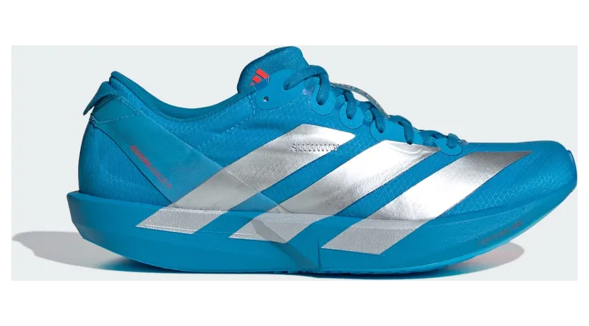 Adidas Adizero Adios 9 “Silver Metallic / Silver Metallic / Lucid Red” (JQ1682)