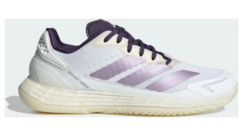 Adidas Defiant Speed 2 Tennisschoenen Cloud White / Powder Plum / Aurora Plum (JQ6350)