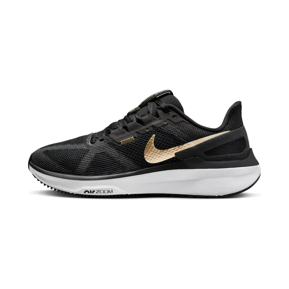 Nike Structure 25 Black White Dark Smoke Grey Metallic Gold (DJ7884-003)