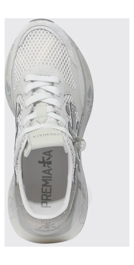 Premiata Lauryn Suede and Mesh Sneakers White (LAURYN8186) (3)