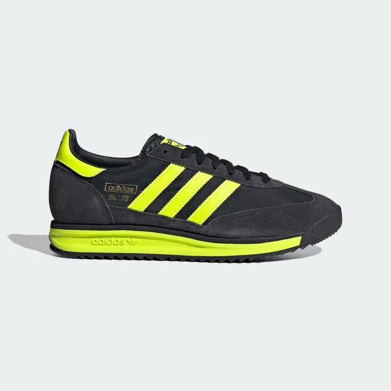 Adidas SL 72 RS “Core Black / Solar Yellow / Gold Metallic” (IG4647)