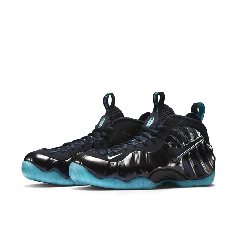 Nike Air Foamposite Pro Dark Obsidian Dark Obsidian/Dark Obsidian-Blue Aquamarine (624041-402)