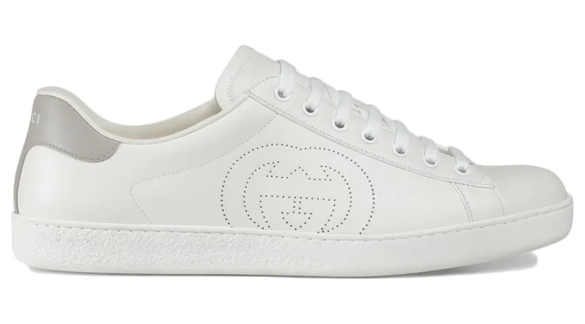 Gucci Ace Perforated Interlocking G White