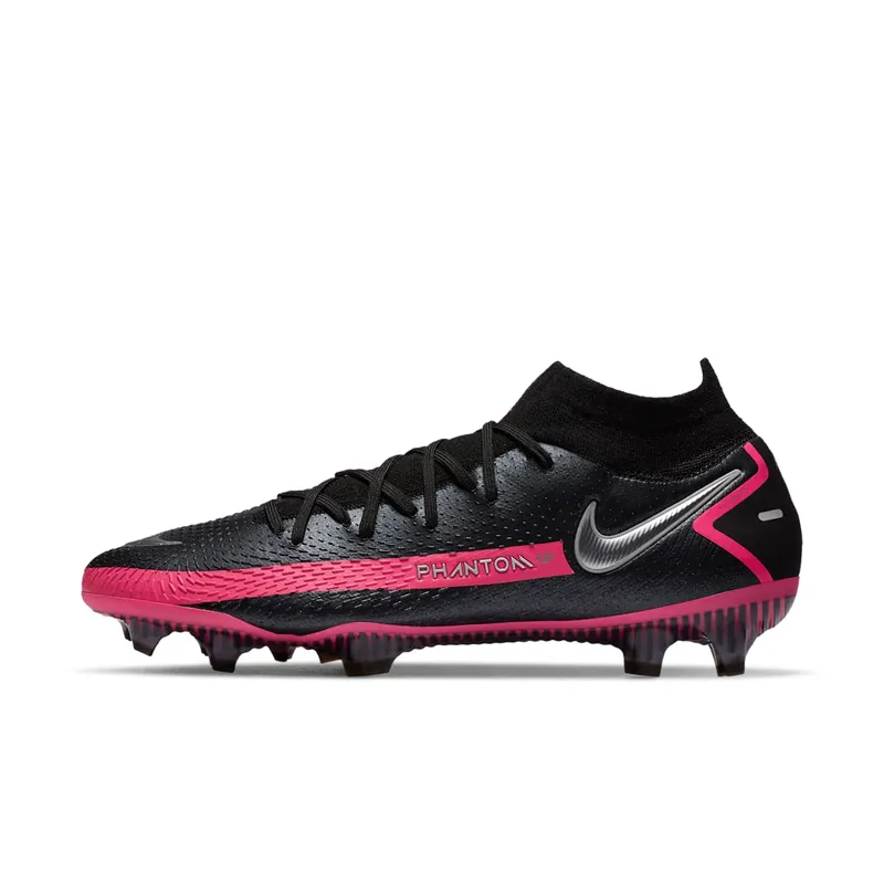 Nike  Phantom GT Elite DF FG Black Pink Blast Black/Pink Blast-Metallic Silver (CW6589-006)