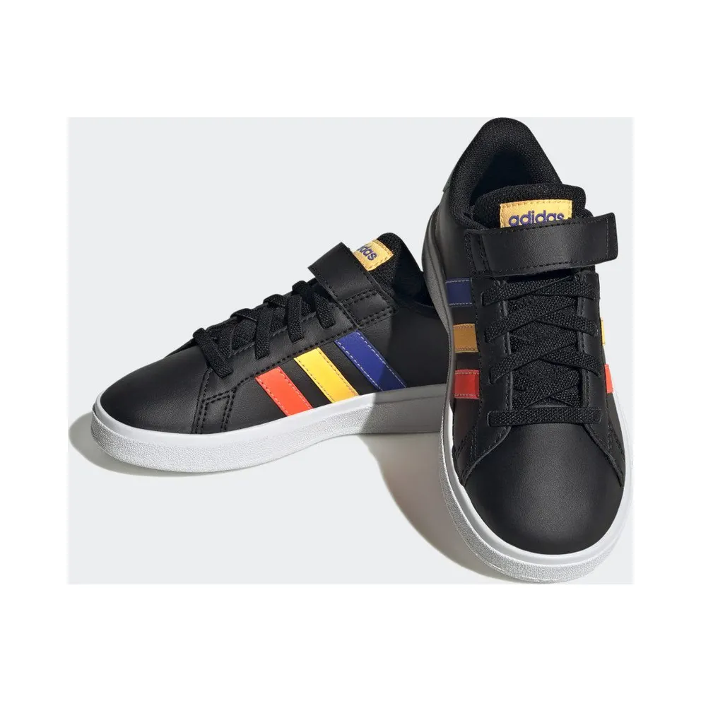 Adidas Grand Court Lifestyle Court Elastic Lace and Top Strap Core Black / Lucid Blue / Court Green (HP8914)