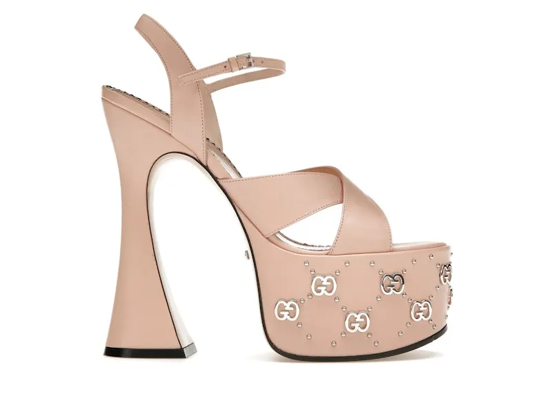 Gucci Interlocking G Leather Platform Sandals Pink (719843 C9D00 5909)