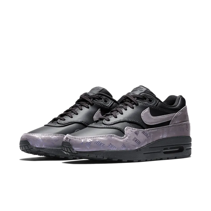 Nike Air Max 1 Lux Oil Grey Logo Prints (W) (917691-001)