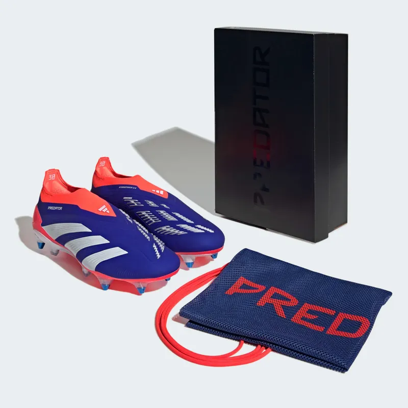 adidas Predator Elite Laceless SG Lucid Blue Cloud White Solar Red (IF6318)