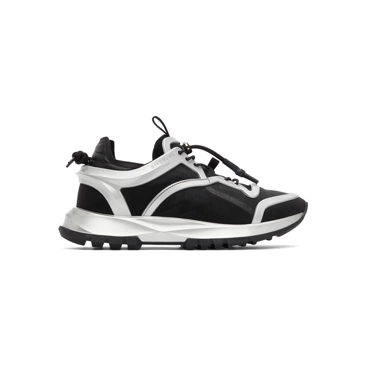 Givenchy Black & Silver Spectre Cage Runner Sneakers (BH003EH0U1)