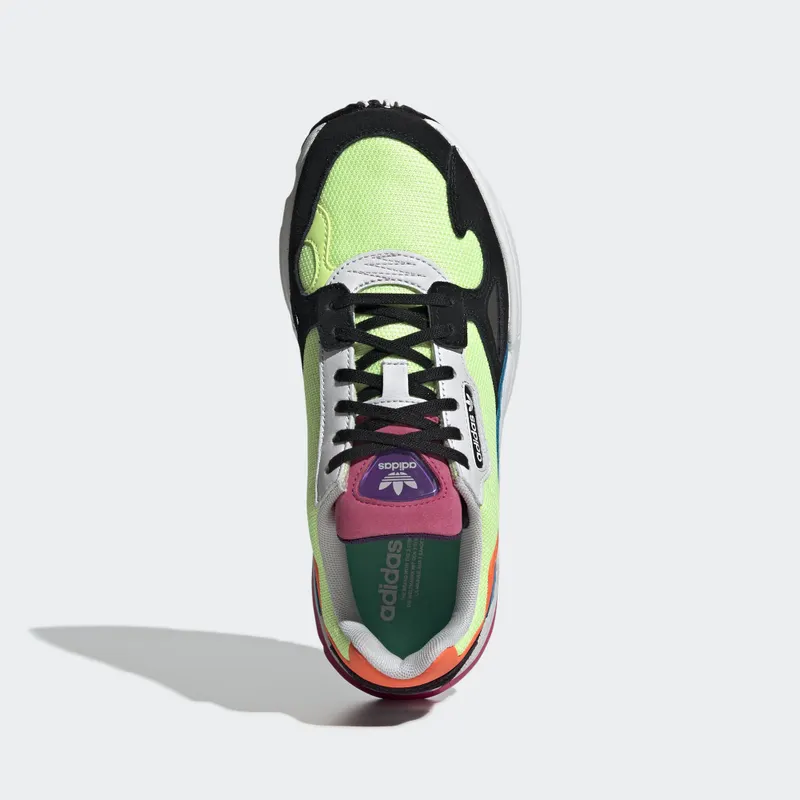 adidas Falcon Hi Res Yellow Multi-Color (W) Hi-Res Yellow/Hi-Res Yellow/Core Black (CG6210)