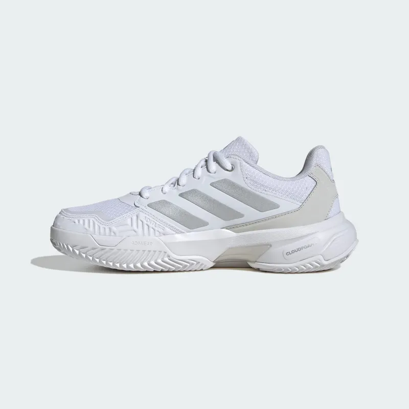 Adidas Courtjam Control 3 Clay Tennis Shoes Cloud White / Silver Metallic / Grey One (JS2894)
