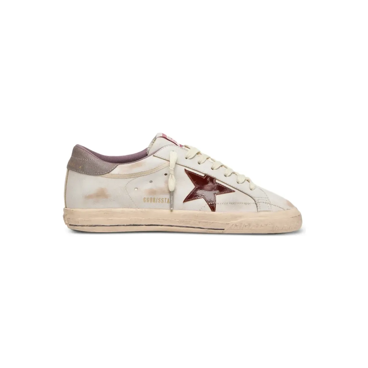 Golden Goose Super-Star mit laminiertem Lederstern “White” (GMF01113F008591)