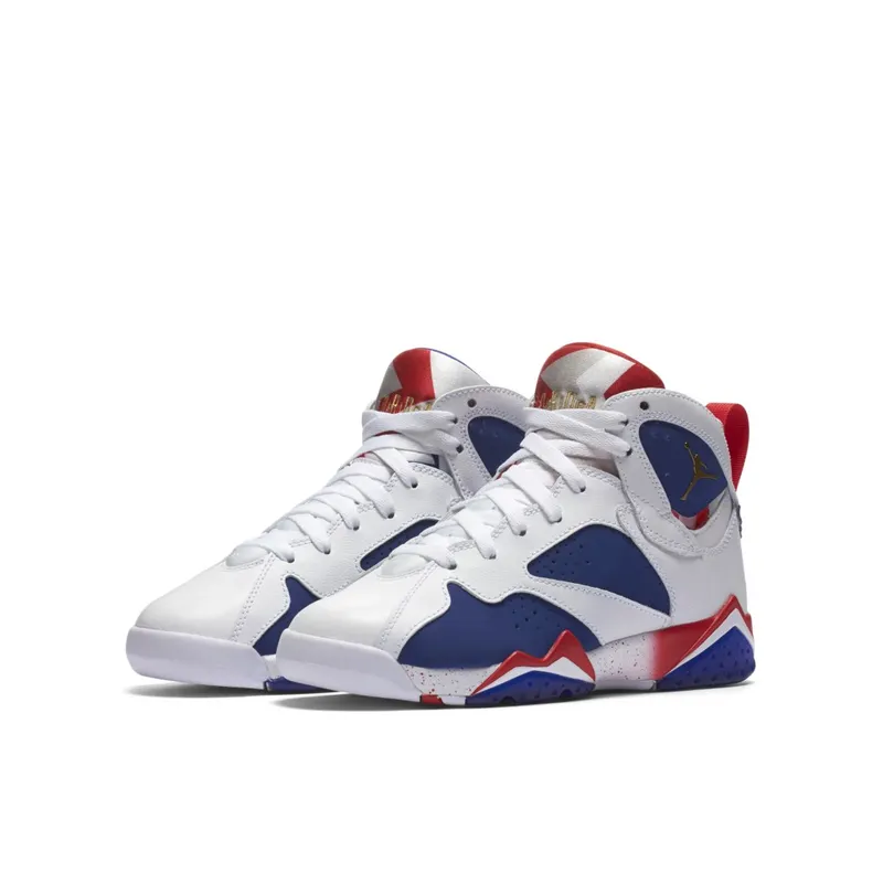 Jordan 7 Retro Tinker Alternate (GS) White/Metallic Gold Coin-Deep Royal Blue (304774-123)