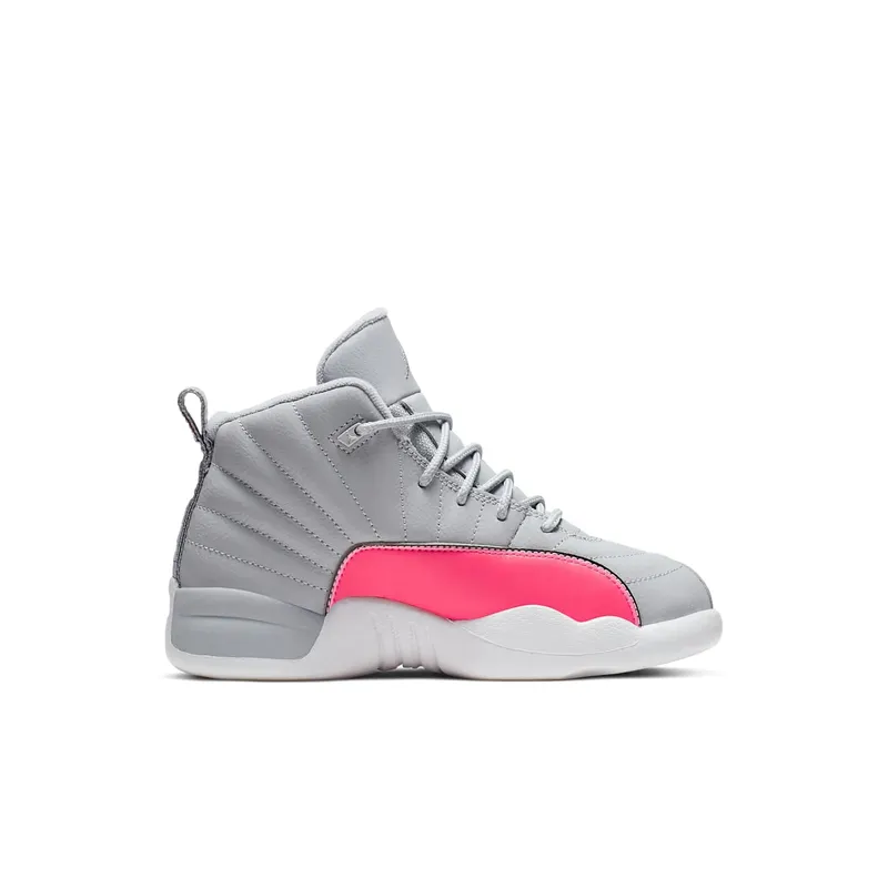Jordan 12 Retro Wolf Grey Racer Pink (PS) Wolf Grey/Racer Pink-Black (510816-060)