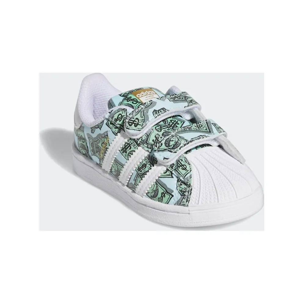 adidas Jeremy Scott Money Print Superstar Cloud White / Cloud White / Gold Metallic (H03655)