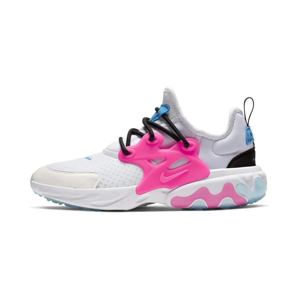 Nike React Presto White Hyper Pink Photo Blue (GS) White/Hyper Pink-Photo Blue-Black (BQ4002-101)