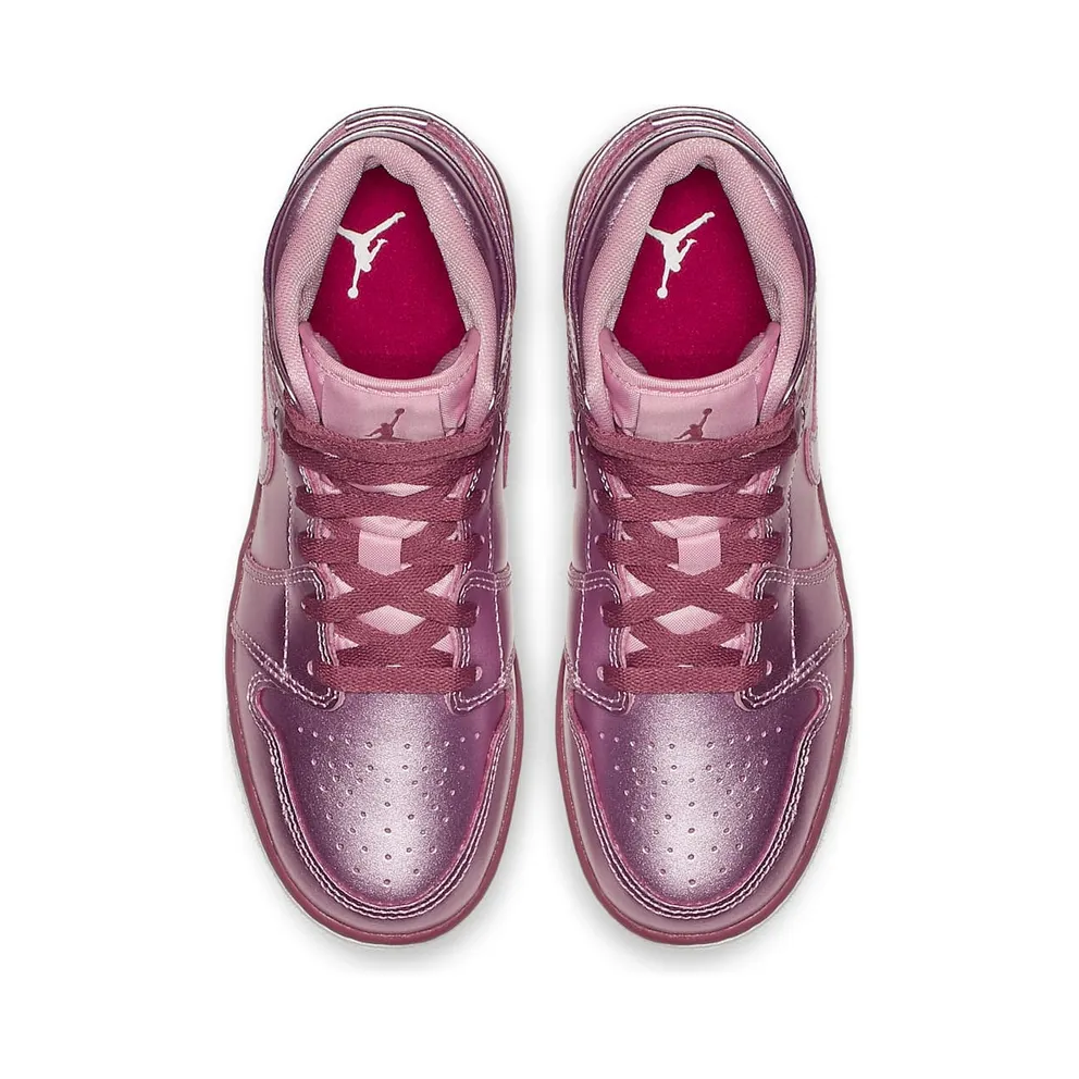 Jordan 1 Mid Pink Rise (GS) Pink Rise/White-Noble Red (AV5174-640)