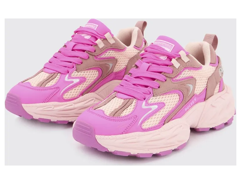 Plein Sport Pulse X Mesh and Leather Sneakers Pink (SAFSUSC0931STE003N87)