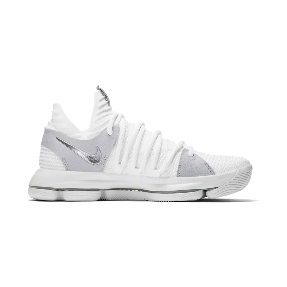 Nike KD 10 Still KD White/Metallic Silver-Pure Platinum (897815-100)