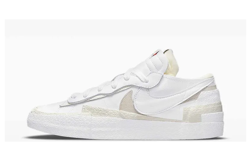 Nike x Sacai Blazer Low White Patent Leather “White / Sail” (DM6443-100)