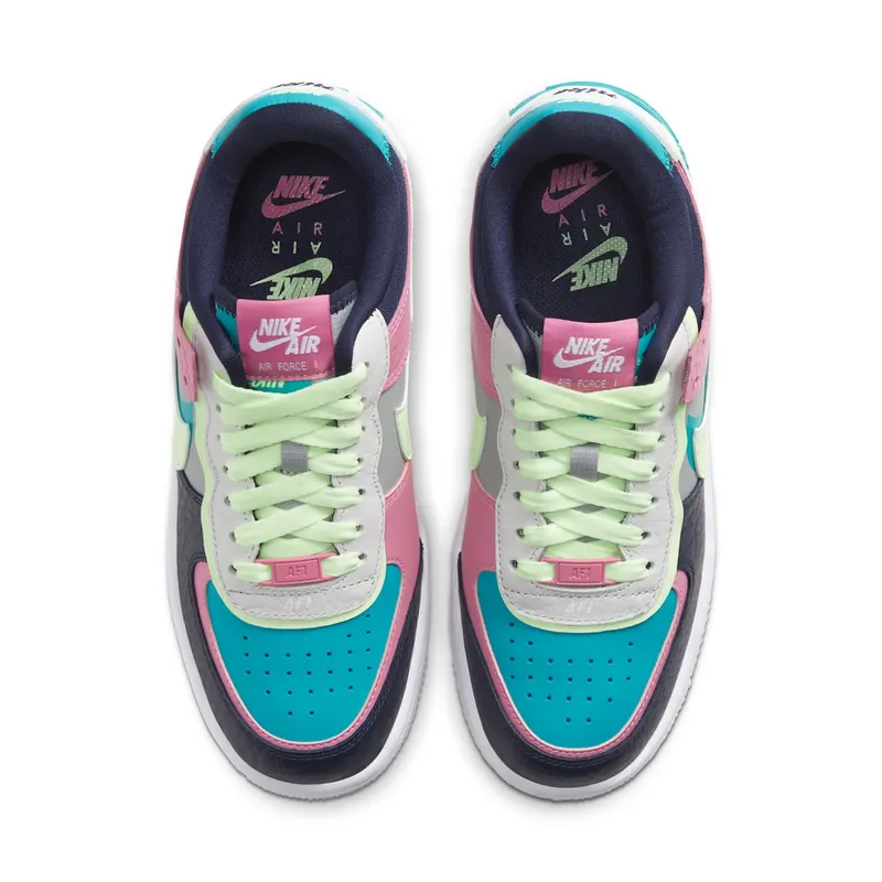 Nike WMNS Air Force 1 Shadow Barely Volt Oracle Aqua (2020) (CK3172-001)