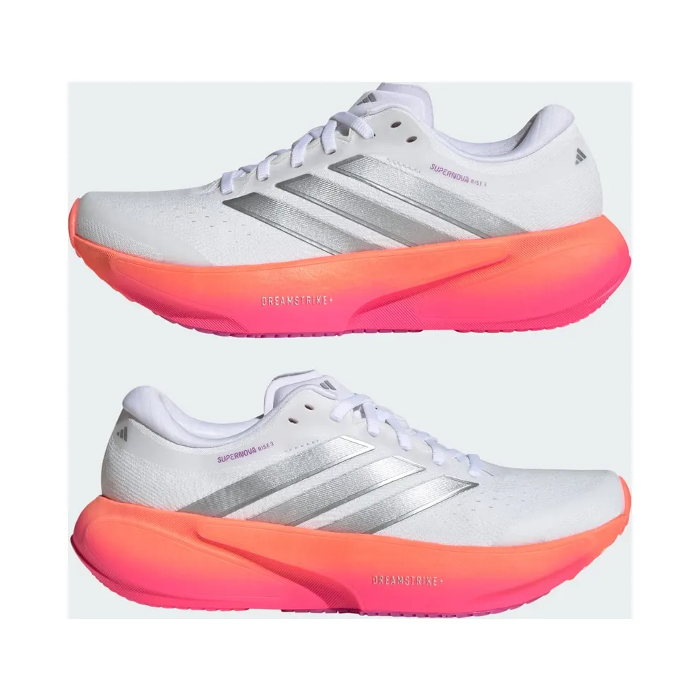 Adidas SUPERNOVA RISE 3 Running Shoes Cloud White / Silver Metallic / Lucid Pink (JR7375)