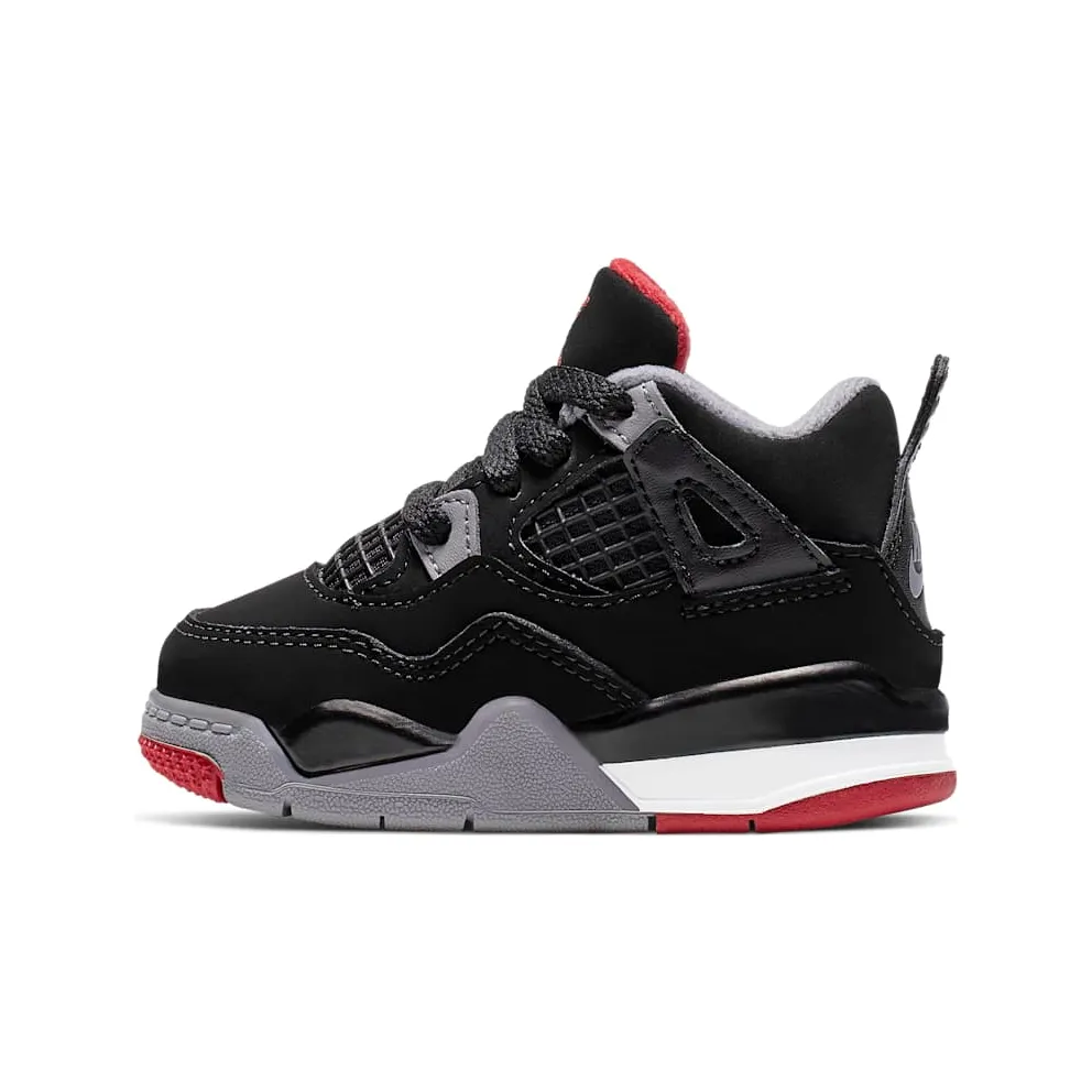 Jordan 4 Retro Bred 2019 (TD) Black/Fire Red-Cement Grey-Summit White (BQ7670-060)