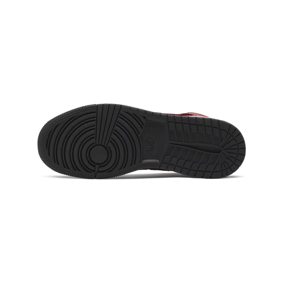 Air Jordan Nike AJ I 1 Mid ‘Bred’ (GS) (2019) (554725-054)