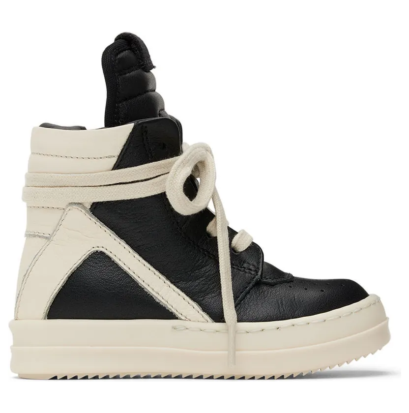 Rick Owens Baby Off-White Geobasket Sneakers (BG02B5896 LMU 02B BG)