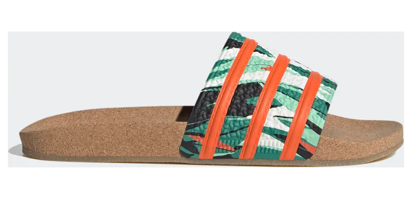 adidas Adilette Cork Badslippers Cloud White / Energy Orange / Core Black (FZ4128)