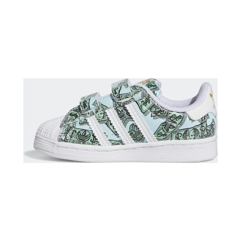 adidas Jeremy Scott Money Print Superstar Cloud White / Cloud White / Gold Metallic (H03655)