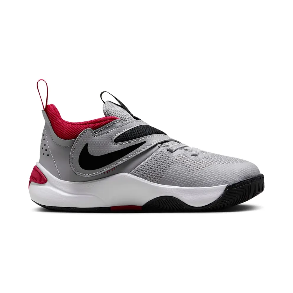 Nike Team Hustle D 11 Cement Grey Black White Gym Red (DV8994-006)