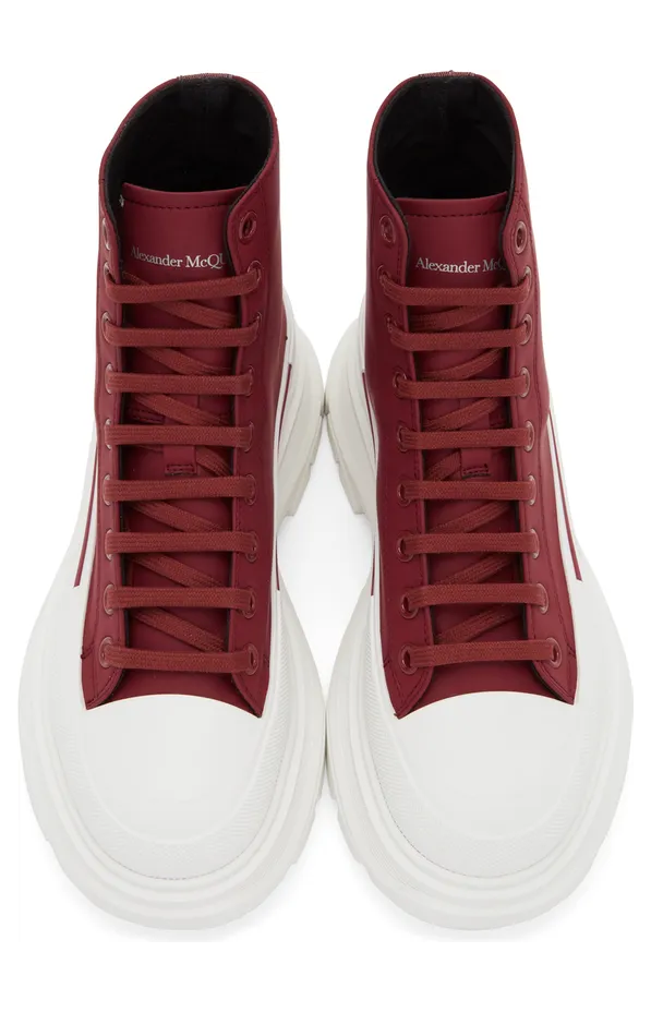 Alexander McQueen Brown Tread Slick High Sneakers (682417W4RJ4) (5)