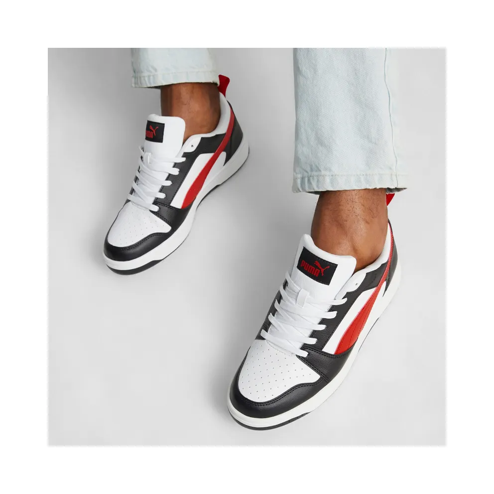 Puma Rebound V6 Laag White/Black/Red (392328-04)