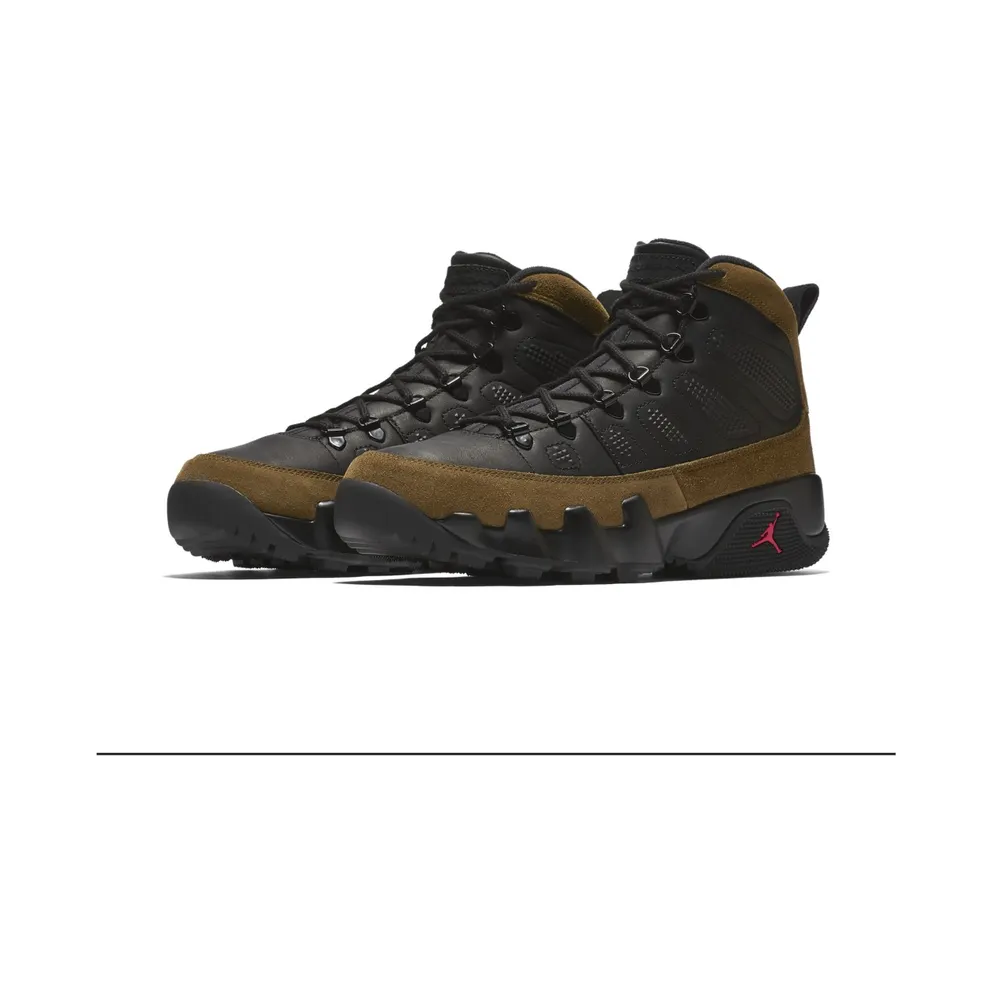 Jordan 9 Retro Boot NRG Olive Black/Light Olive-True Red (AR4491-012)