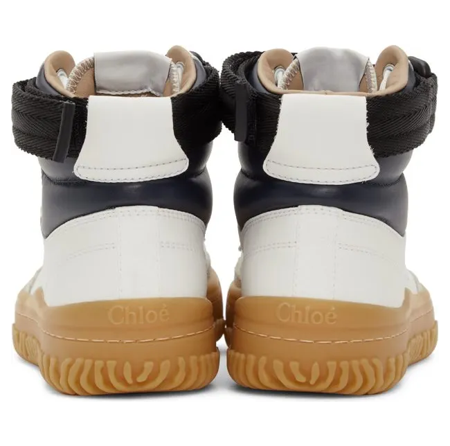 Chloé White & Navy Franckie High-Top 91J Wht/Blu (CHC20W39242) (4)