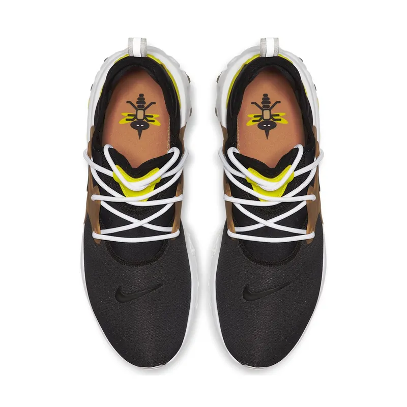 Nike React Presto Brutal Honey Black/Black-Yellow Streak-Metallic Gold-White (AV2605-001)